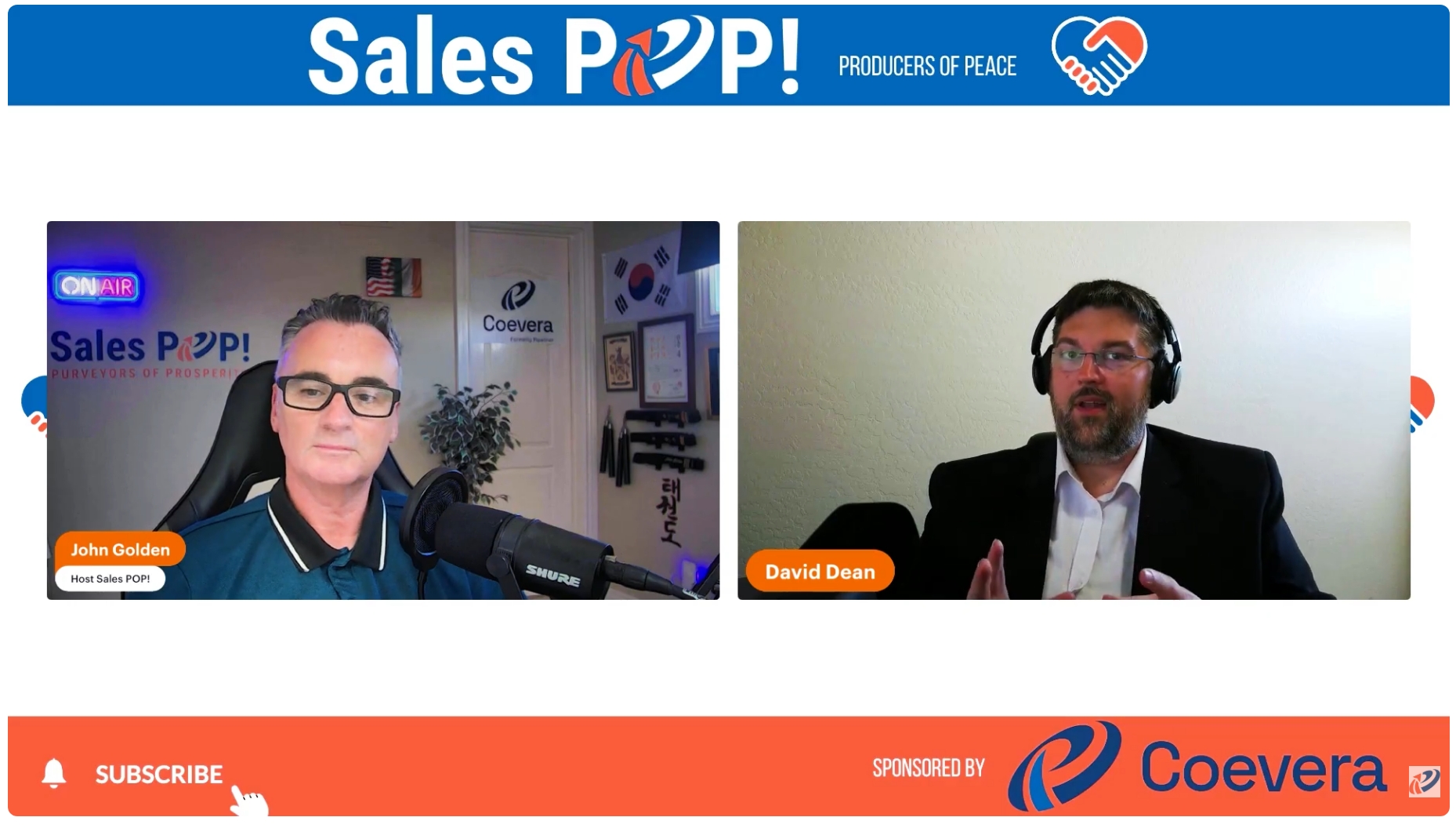 John Golden and David Dean discussing how to future-proof your job in the AI era on SalesPOP!